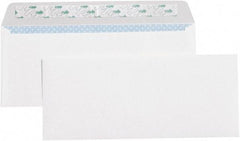 Made in USA - 9-1/2" Long x 4-1/8" Wide Peel-Off Self-Seal Plain White Envelope - White - USA Tool & Supply