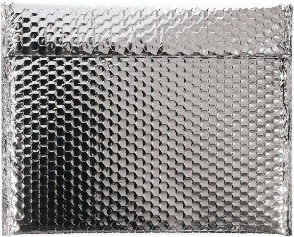 Made in USA - 11" Long x 13-3/4" Wide Peel-Off Self-Seal Bubble Mailer - Silver - USA Tool & Supply