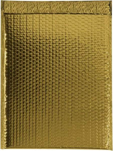 Made in USA - 17-1/2" Long x 13" Wide Peel-Off Self-Seal Bubble Mailer - Gold - USA Tool & Supply