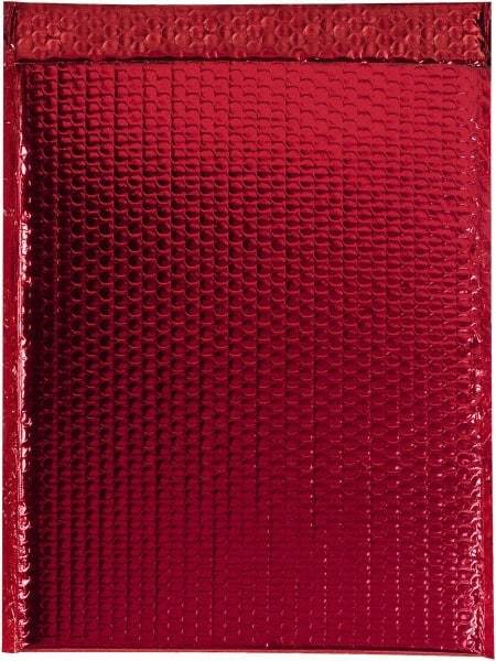 Made in USA - 17-1/2" Long x 13" Wide Peel-Off Self-Seal Bubble Mailer - Red - USA Tool & Supply