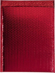 Made in USA - 17-1/2" Long x 13" Wide Peel-Off Self-Seal Bubble Mailer - Red - USA Tool & Supply