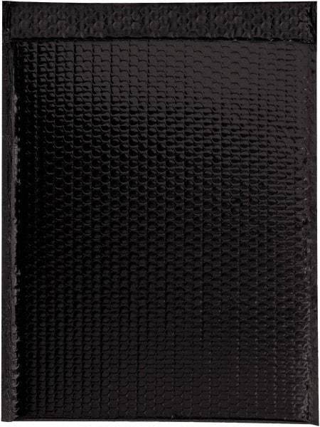 Made in USA - 17-1/2" Long x 13" Wide Peel-Off Self-Seal Bubble Mailer - Black - USA Tool & Supply
