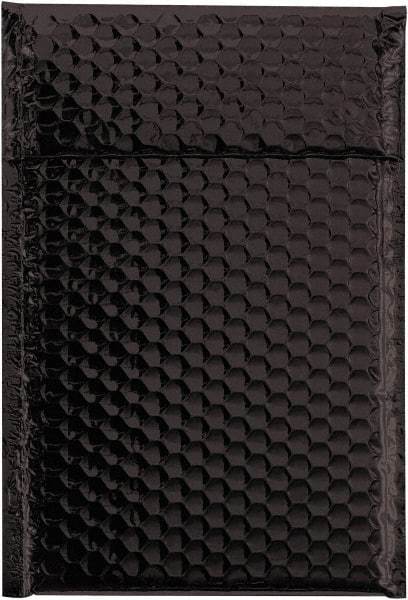 Made in USA - 11" Long x 7-1/2" Wide Peel-Off Self-Seal Bubble Mailer - Black - USA Tool & Supply