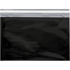Value Collection - 12-3/4" Long x 9-1/2" Wide Peel-Off Self-Seal Metallic Mailer - Black - USA Tool & Supply