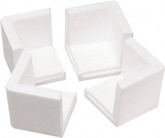 Made in USA - 3" Long x 3" Wide x 3" High x 3/4" Thick Corner - White, Roll - USA Tool & Supply