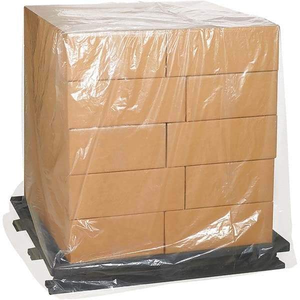 Made in USA - 32" Long x 42" Wide x 72" High Pallet Cover - Clear, Case, 50 Piece - USA Tool & Supply