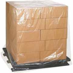 Made in USA - 48" Long x 48" Wide x 72" High Pallet Cover - Clear, Case, 50 Piece - USA Tool & Supply