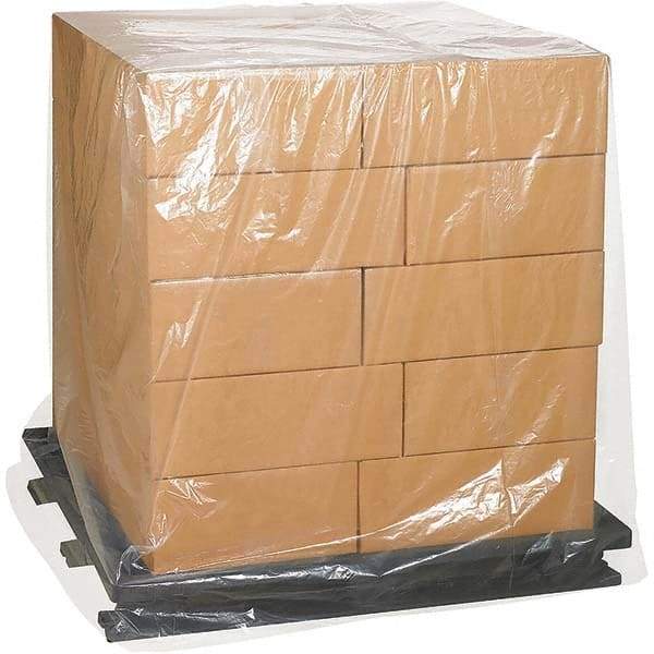 Made in USA - 48" Long x 52" Wide x 60" High Pallet Cover - Clear, Case, 50 Piece - USA Tool & Supply