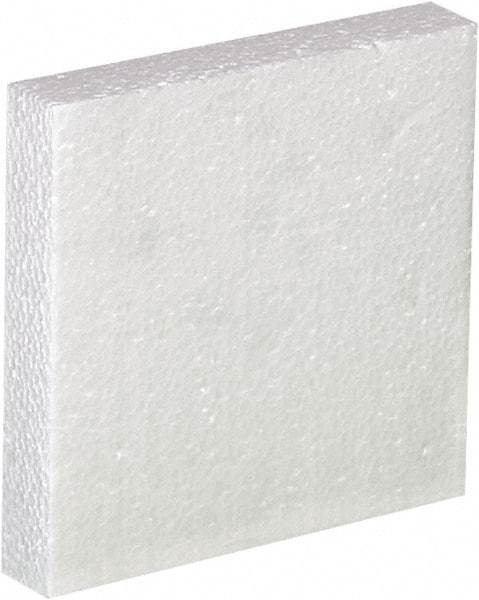 Made in USA - 6" Long x 6" Wide x 1" High x 1" Thick Polystyrene Foam - White, Case - USA Tool & Supply