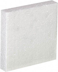 Made in USA - 6" Long x 6" Wide x 1" High x 1" Thick Polystyrene Foam - White, Case - USA Tool & Supply