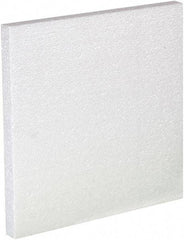 Made in USA - 12" Long x 12" Wide x 1" High x 1" Thick Polystyrene Foam - White, Case - USA Tool & Supply