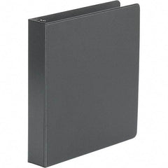 UNIVERSAL - 275 Sheet Capacity, 8-1/2 x 11", Non-View Ring Binder - Polypropylene, Black - USA Tool & Supply