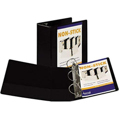 Samsill - 1,050 Sheet Capacity, 8-1/2 x 11", View Ring Binder - Polypropylene Covered Chipboard, Black - USA Tool & Supply