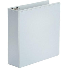 UNIVERSAL - 460 Sheet Capacity, 8-1/2 x 11", View Ring Binder - Polypropylene, White - USA Tool & Supply