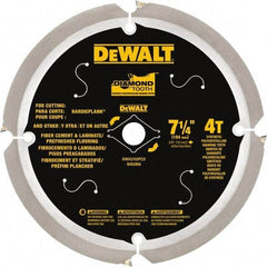 DeWALT - 7-1/4" Diam, 15.88mm Arbor Hole Diam, 16 Tooth Wet & Dry Cut Saw Blade - Steel, Smooth Action, Standard Round Arbor - USA Tool & Supply