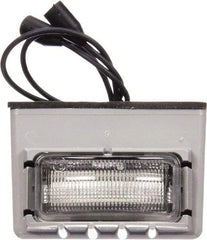 Truck-Lite - 2" Long, Clear LED License Light - 12 Volts, Includes LED Light, Bracket, Gasket - USA Tool & Supply