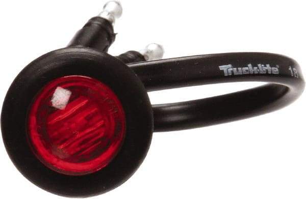 Truck-Lite - 3/4" Long, Red LED Marker Clearance - 12 Volts, Includes LED Light, Grommet - USA Tool & Supply