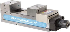 Samchully - 160mm Jaw Width, 300mm Jaw Opening Capacity, Horizontal Stationary Machine Vise - Manual Operation, 1 Station, 595mm Long x 58.4mm Deep, 60mm Jaw Height, Alloy Steel - USA Tool & Supply