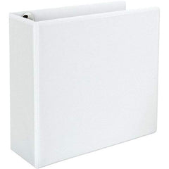 Universal One - 780 Sheet Capacity, 8-1/2 x 11", View Ring Binder - Polypropylene, White - USA Tool & Supply