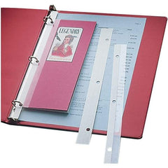 C-LINE - 200 Sheet Capacity, 1 x11", Binder Insert Strips - Plastic, Clear - USA Tool & Supply
