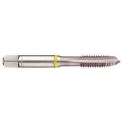 M8x1.25 2B 3-Flute Cobalt Yellow Ring Spiral Point Plug Tap-MolyGlide - USA Tool & Supply