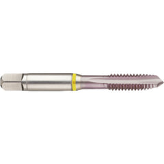 M6 × 1.0 3 Flute 2B Cobalt Spiral Point Plug Yellow Ring Tap-MolyGlide - USA Tool & Supply