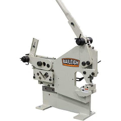 Baileigh - 6-1/4" Throat Depth, 16 Ton Punch Pressure, 5/16" Punch Capacity Ironworker - 39" Wide x 26" High x 16" Deep - USA Tool & Supply