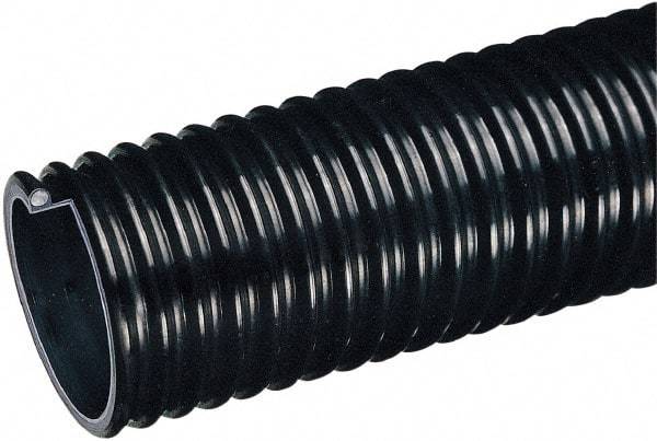 Kuriyama of America - 2-1/2" ID x 3.07" OD, 40 Max psi, Full In. Hg, Dry Material Handling & Transfer Hose - Polyurethane Liner, PVC Cover, -40 to 150°F, 3" Bend Radius, 100' Coil Length, Black - USA Tool & Supply