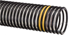 Kuriyama of America - 2" ID x 2.52" OD, 40 Max psi, Full In. Hg, Dry Material Handling & Transfer Hose - Static Dissipative Polyurethane with Grounding Wire, -40 to 150°F, 6" Bend Radius, 100' Coil Length, Transparent - USA Tool & Supply