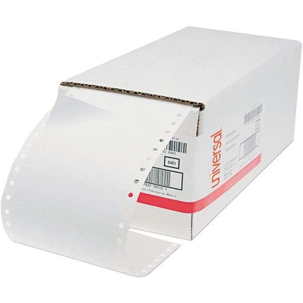 UNIVERSAL - 6" Long, White Paper Shipping Label - For Dot Matrix Printers - USA Tool & Supply