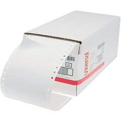 UNIVERSAL - 6" Long, White Paper Shipping Label - For Dot Matrix Printers - USA Tool & Supply