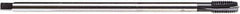 Emuge - 7/16-20 UNF, 3 Flute, NE2 Finish Cobalt, Spiral Point, Extension Pulley Tap - Plug Chamfer, 7.9" OAL, 1-1/16" Thread Length, 2B/3B Class of Fit - USA Tool & Supply
