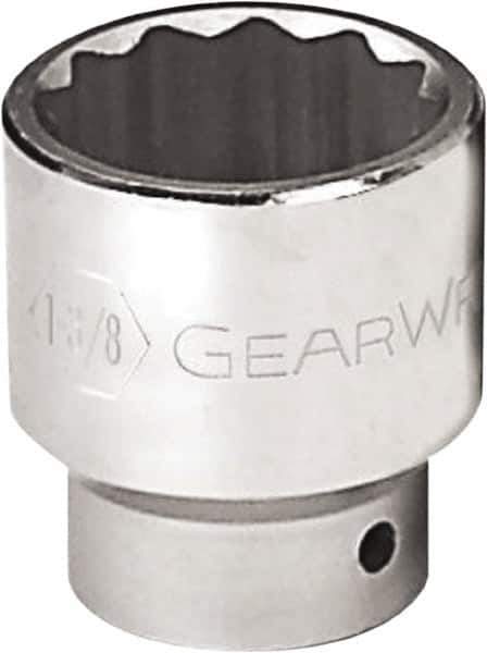 GearWrench - 1-7/8", 3/4" Drive, Standard Hand Socket - 12 Points, 2-3/4" OAL, Alloy Steel, Chrome Finish - USA Tool & Supply