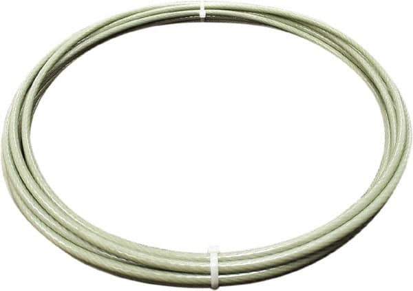 Loos & Co. - 50' Long, 1/8" x 1/8" Diam, Stainless Steel Wire Rope - 2,000 Lb Breaking Strength, 7 x 19 - USA Tool & Supply