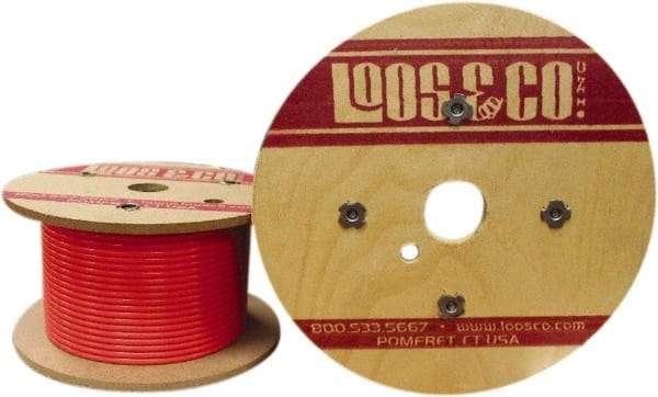 Loos & Co. - 3/16" x 1/8" Diam, Galvanized Steel Wire Rope - 1,700 Lb Breaking Strength, 7 x 7, Vinyl Coating - USA Tool & Supply