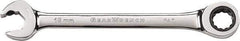 GearWrench - 11/16" 12 Point Combination Wrench - 8-55/64" OAL, Steel, Full Polish Finish - USA Tool & Supply