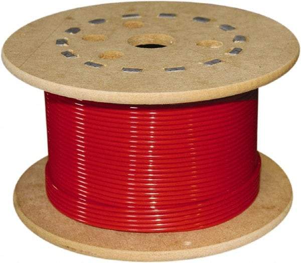 Loos & Co. - 1/8" x 3/32" Diam, Stainless Steel Wire Rope - 920 Lb Breaking Strength, 7 x 7, Vinyl Coating - USA Tool & Supply