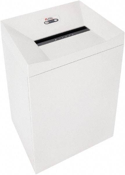 Ability One - 4mm x 37mm" Strip, 17 Sheet Cross Cut Paper Office Shredder - 13-1/2" Long x 18" Wide x 25" High, Level 4 Security, 69 Gal Wastebasket - USA Tool & Supply