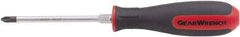 GearWrench - #2, 12-1/2" OAL, Standard Phillips Screwdriver - 8" Blade Length, Round Shank, Acetate with Rubber Grip Handle - USA Tool & Supply