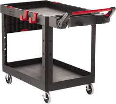 Rubbermaid - 500 Lb Capacity, 25-3/16" Wide x 51-15/32" Long x 36" High Heavy Duty Utility Cart - 2 Shelf, 17 Slot, Structural Foam - USA Tool & Supply