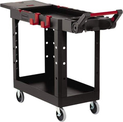 Rubbermaid - 500 Lb Capacity, 17-3/4" Wide x 46-3/16" Long x 36" High Heavy Duty Utility Cart - 2 Shelf, 12 Slot, Structural Foam - USA Tool & Supply
