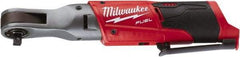 Milwaukee Tool - 3/8" Drive 12 Volt Pistol Grip Cordless Impact Wrench & Ratchet - 200 RPM, 55 Ft/Lb Torque, Lithium-Ion Batteries Not Included - USA Tool & Supply