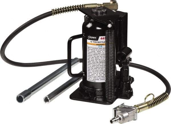 Sunex Tools - 12 Ton Capacity Bottle Jack - 9.1" to 17.6" High - USA Tool & Supply