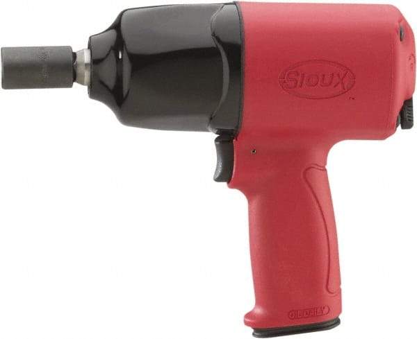 Sioux Tools - 1/2" Drive, 6,300 RPM, 520 Ft/Lb Torque Impact Wrench - Pistol Grip Handle, 1,200 IPM, 3.9 CFM, 90 psi, 1/4" NPT Inlet - USA Tool & Supply