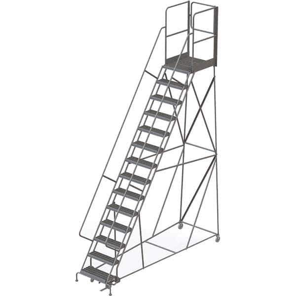 TRI-ARC - Rolling & Wall Mounted Ladders & Platforms Type: Rolling Warehouse Ladder Style: Rolling Platform Ladder - USA Tool & Supply