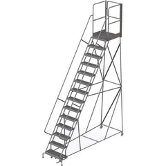 TRI-ARC - Rolling & Wall Mounted Ladders & Platforms Type: Rolling Warehouse Ladder Style: Rolling Platform Ladder - USA Tool & Supply