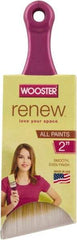 Wooster Brush - 2" Angled Synthetic Angular Brush - 2-3/16" Bristle Length, 2-1/4" Plastic Beavertail Handle - USA Tool & Supply