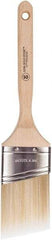 Wooster Brush - 2-1/2" Oval/Angle Polyester Angular Brush - 2-15/16" Bristle Length, 6-5/8" Wood Fluted Handle - USA Tool & Supply