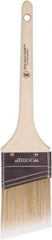 Wooster Brush - 2-1/2" Angled Polyester Angular Brush - 2-11/16" Bristle Length, 6-1/2" Wood Fluted Handle - USA Tool & Supply