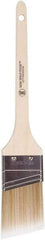 Wooster Brush - 2" Angled Polyester Angular Brush - 2-7/16" Bristle Length, 6-1/2" Wood Fluted Handle - USA Tool & Supply